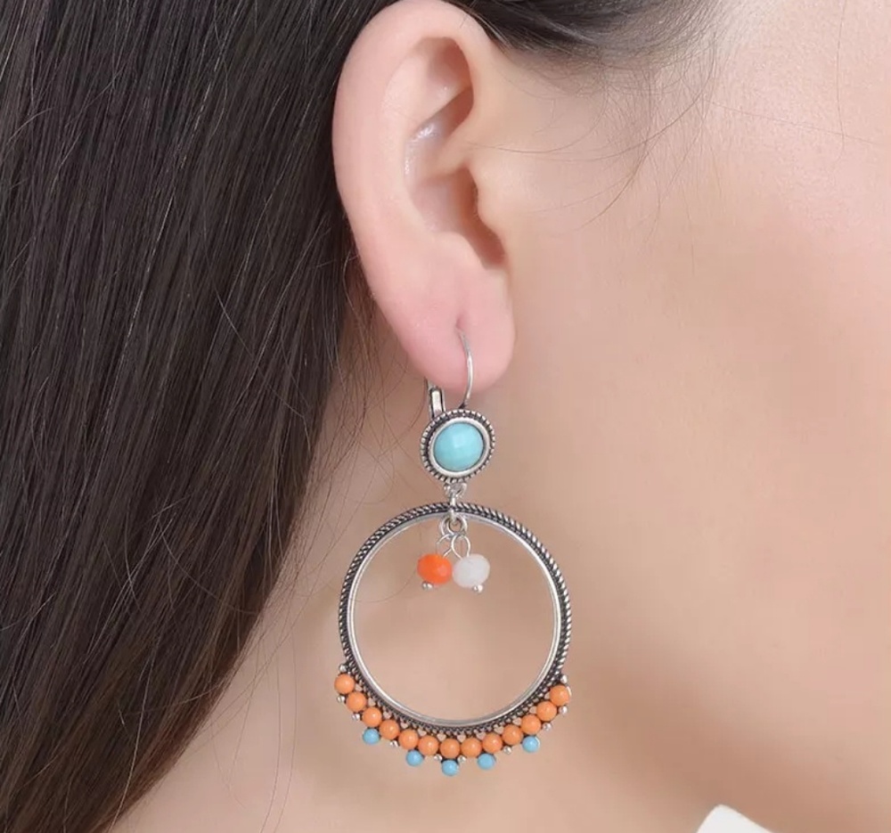 ❤VintageRound Beads statment Earrings ❤